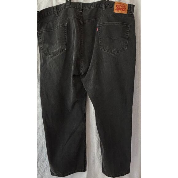 Levi’s 550 Black Relaxed Fit Denim Jeans Men’s 50x29 Tapered Leg - Picture 2 of 8